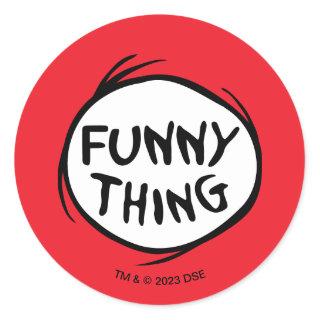 Dr. Seuss | Thing 1 Thing 2 - Funny Thing Classic Round Sticker
