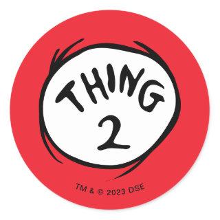 Dr. Seuss | Thing 1 Thing 2 - Thing 2 Classic Round Sticker