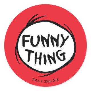 Dr. Seuss | Thing One Thing Two - Funny Thing Classic Round Sticker