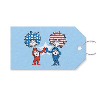 Dr. Seuss | Thing One Thing Two Patriotic Graphic Gift Tags