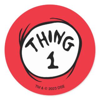 Dr. Seuss | Thing One Thing Two - Thing One Classic Round Sticker