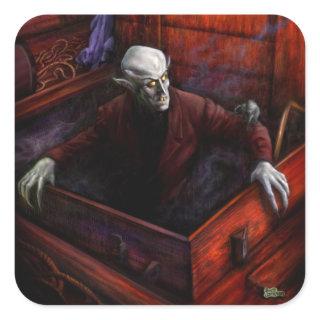 Dracula Nosferatu Vampire Square Sticker