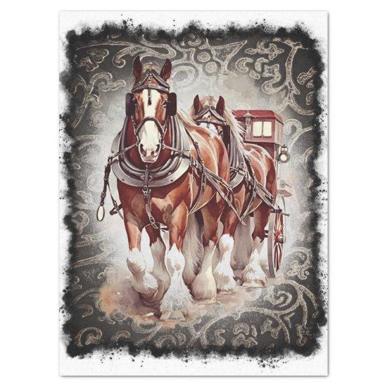 Draft Horse Decoupage Tissue Paper