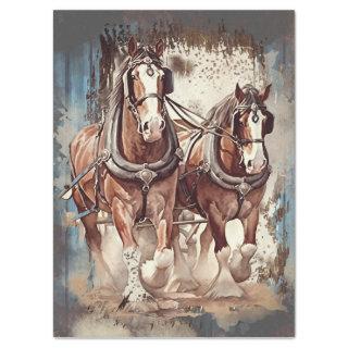 Draft Horse Decoupage Tissue Paper
