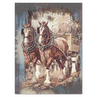 Draft Horse Decoupage Tissue Paper