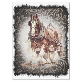 Draft Horse Decoupage Tissue Paper