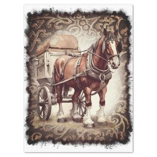 Draft Horse Decoupage Tissue Paper
