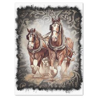 Draft Horse Decoupage Tissue Paper