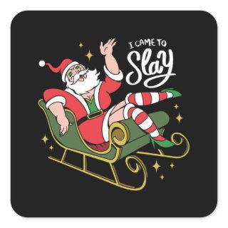 Drag Queen Santa Square Sticker
