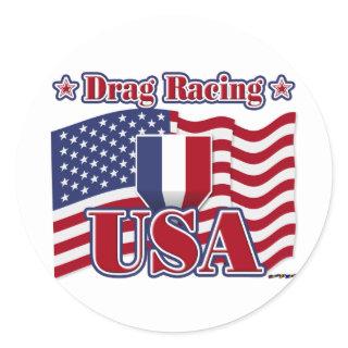 Drag Racing USA Classic Round Sticker