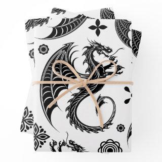 Dragon Black Shape Tattoo Style  Sheets