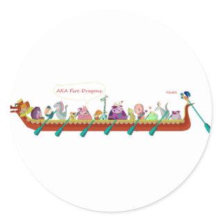 Dragon Boat - Fire Dragons Classic Round Sticker