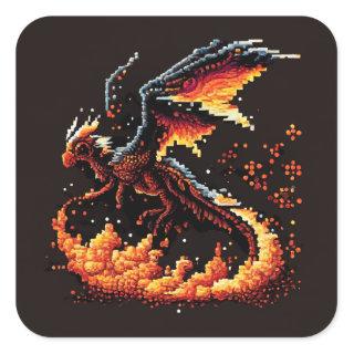 Dragon Fire Elemental Square Sticker