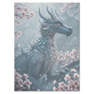 Dragon in the garden tissue paper