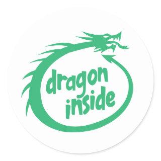 Dragon Inside Classic Round Sticker
