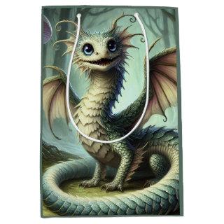 Dragon Jabberwocky Cute Fantasy Creature Art Medium Gift Bag