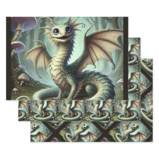 Dragon Jabberwocky Cute Fantasy Creature Art  Sheets