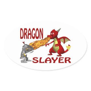 Dragon Slayer Oval Sticker
