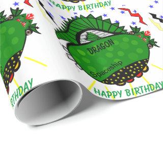 Dragon the Spaceship Kids Birthday Wrapping