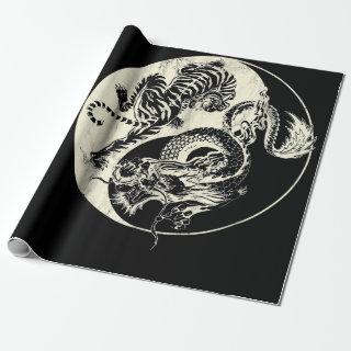 Dragon With Tiger Tattoo YIN And Yang Beast Fight