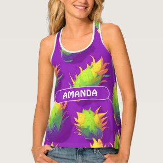 Dragonfruit Rainbow Colorful Personalized Pattern Tank Top