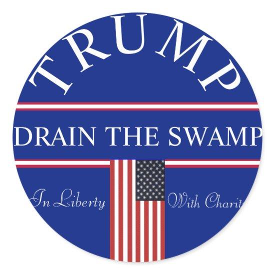 Drain the Swamp  Classic Round Sticker