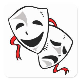 Drama Masks Square Sticker