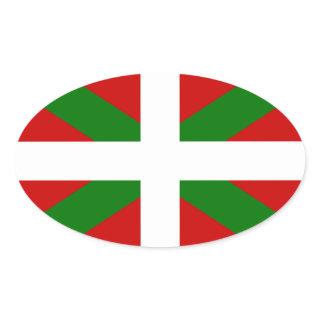 Drapeau pays Basque euskadi Oval Sticker