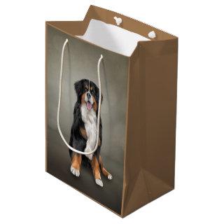 Drawing Bernese Mountain Dog Medium Gift Bag