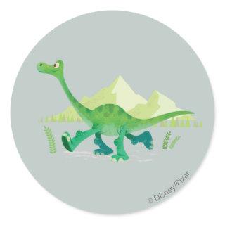 Drawing of Arlo Walking Classic Round Sticker