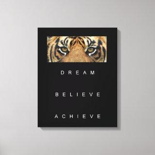 Dream Believe Achieve Motivational Quote Canvas Print