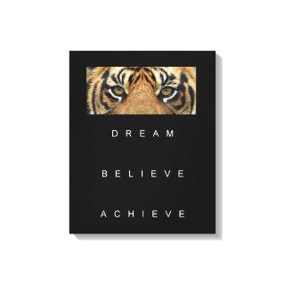 Dream Believe Achieve Motivational Quote Canvas Print