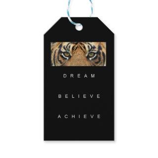 dream believe achieve motivational quote gift tags