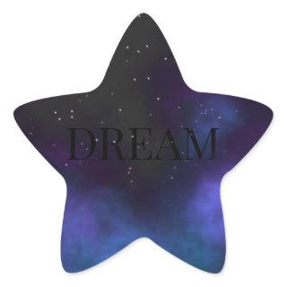 Dream Space Nebula Large Clock Star Sticker