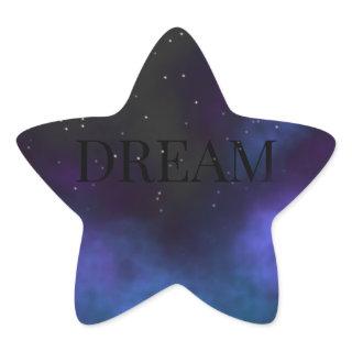 Dream Space Nebula Large Clock Star Sticker