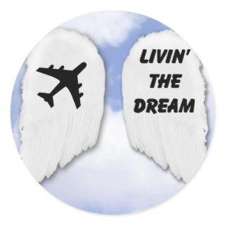Dream Wings Classic Round Sticker