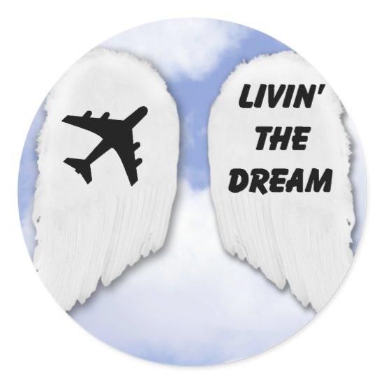 Dream Wings Classic Round Sticker