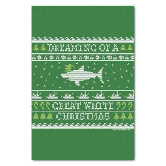 Dreaming Of A Great White Christmas Ugly Sweater Tissue Paper
