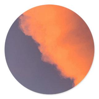 Dreamy, magical clouds  in dreamy, magical colors classic round sticker