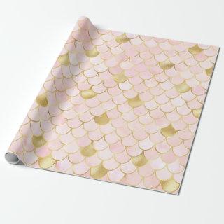 Dreamy pink and gold Mermaid scales