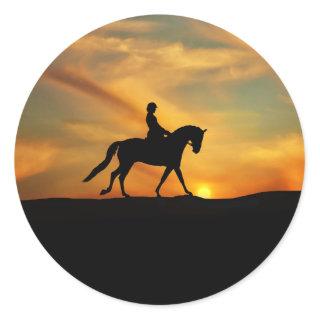Dressage Horse and Rider Stickers