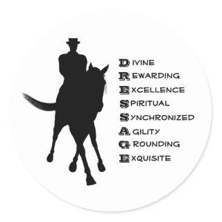 Dressage Is Horse And Rider Classic Round Sticker
