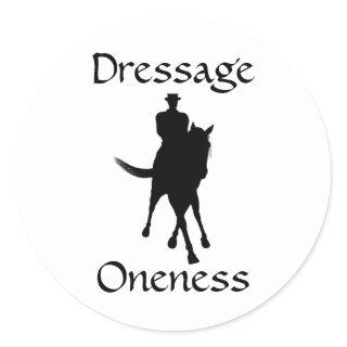 Dressage Is Oneness Horse And Rider Classic Round Sticker