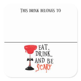 Drink Sticker Marker Name Witch Halloween Party