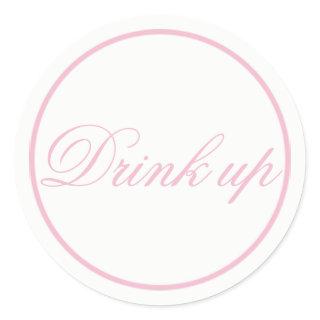 Drink Up Wedding Sticker Blush Pink
