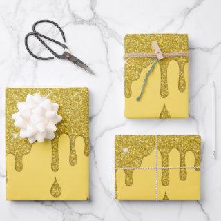 Dripping Gold Glitter Effect & Sparkles  Sheets