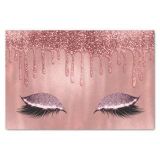 Dripping in Rose Gold Glitter Pink Drips Lashes Tissue Paper
