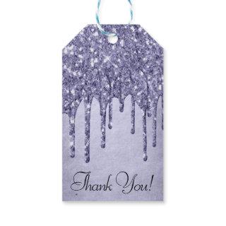 Dripping Purple Glitter | Lavender Icing Thank You Gift Tags