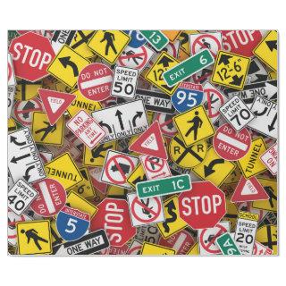 Driving Instructor Fun Road Sign Collage