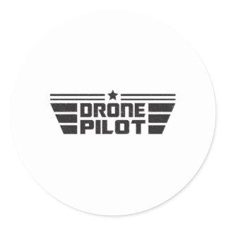 Drone Pilot Camera Quadcopter FPV Funny Gift Idea Classic Round Sticker
